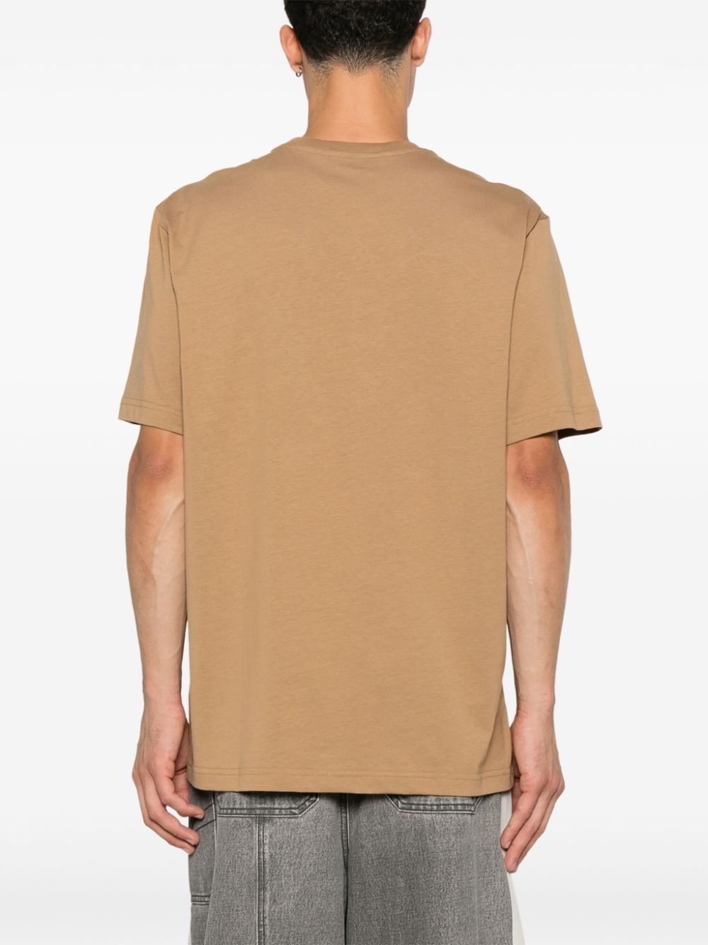 logo-embroidered printed t-shirt