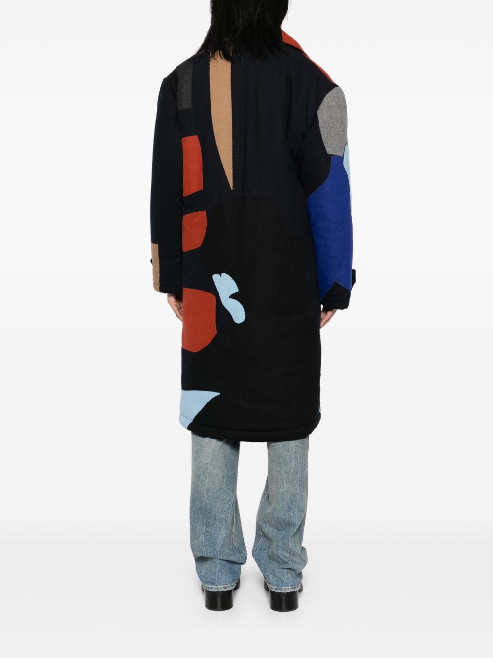 patchwork padded coat