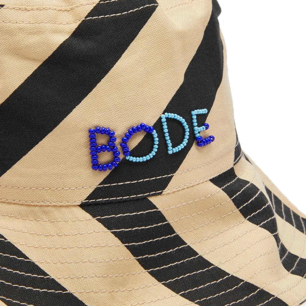stripe bucket hat