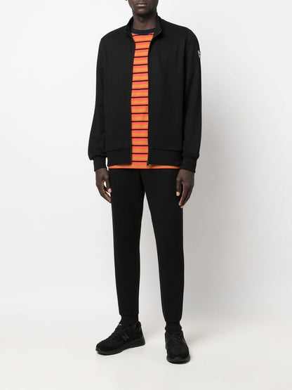 Logo-patch cotton track pants