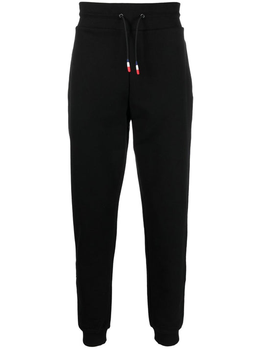 Logo-patch cotton track pants