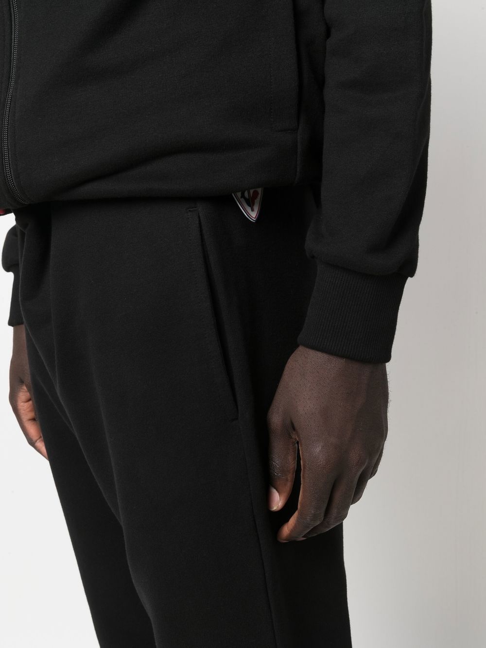 logo-patch cotton track pants