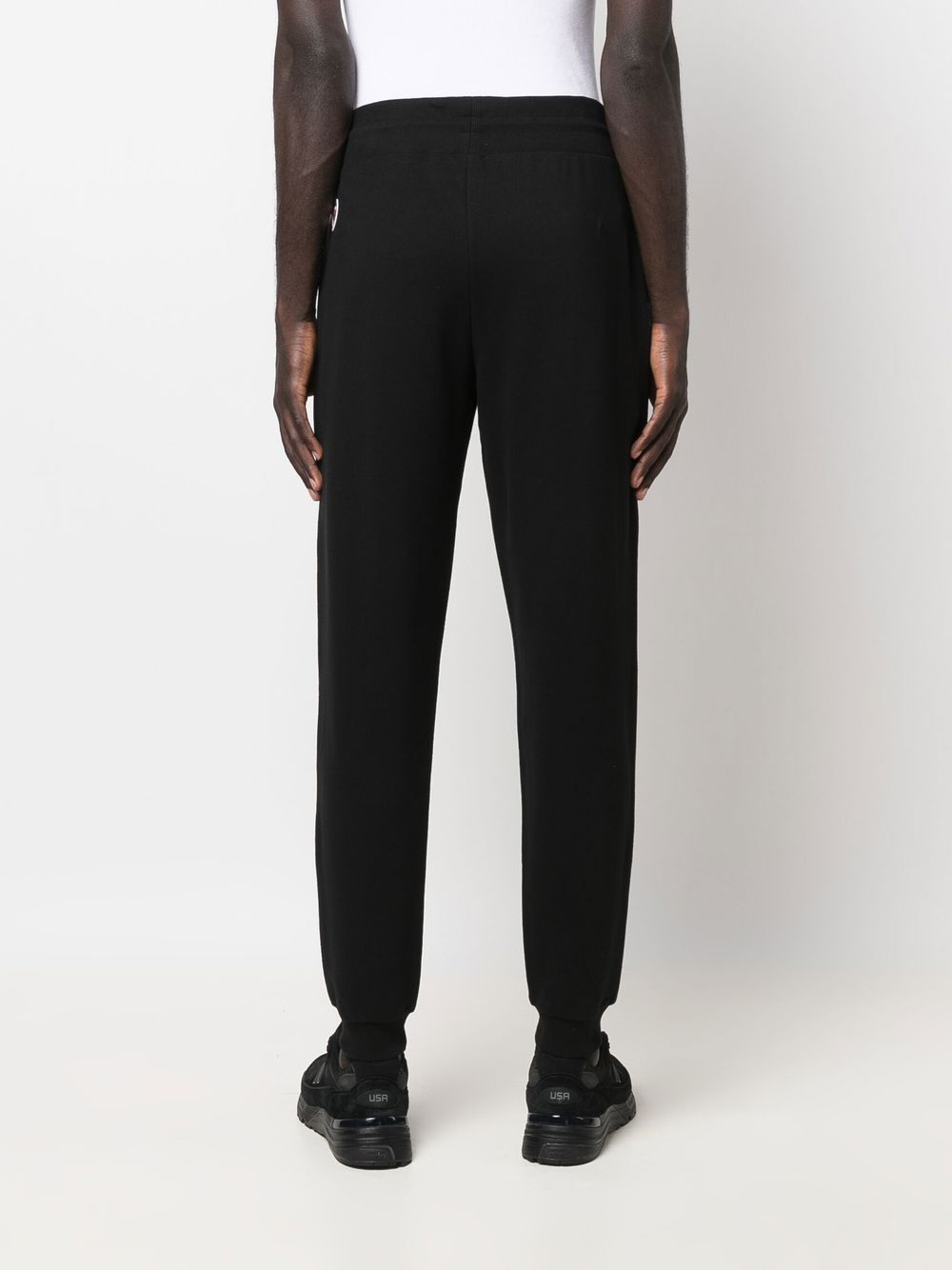 logo-patch cotton track pants