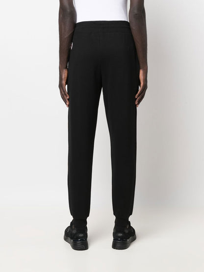 Logo-patch cotton track pants