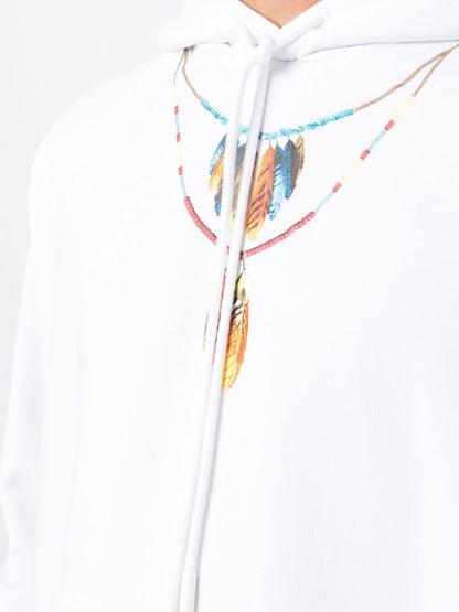 Feathers cotton hoodie