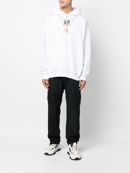 Feathers cotton hoodie