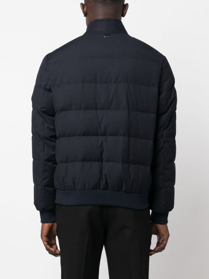 High-neck padded bomber jacket
