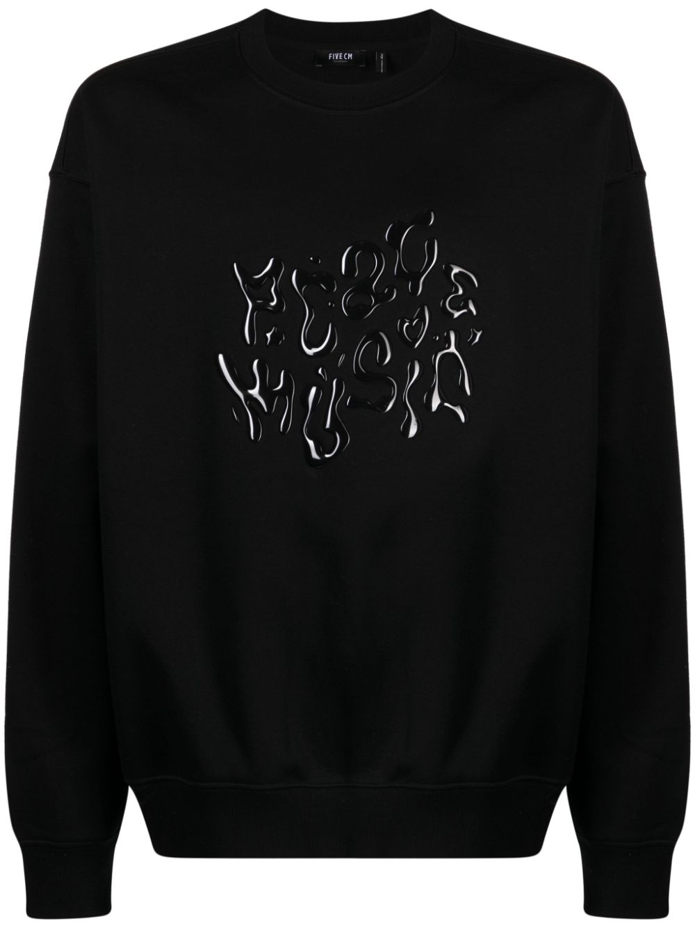 embossed-lettering cotton-blend sweatshirt