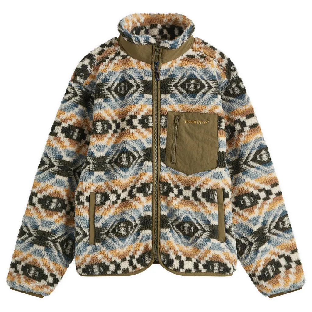 zip through fleece jacket