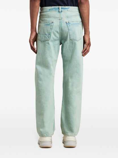 Overdyed wide-leg jeans