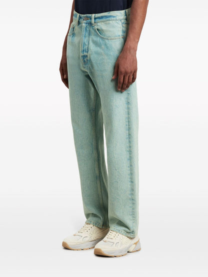 Overdyed wide-leg jeans