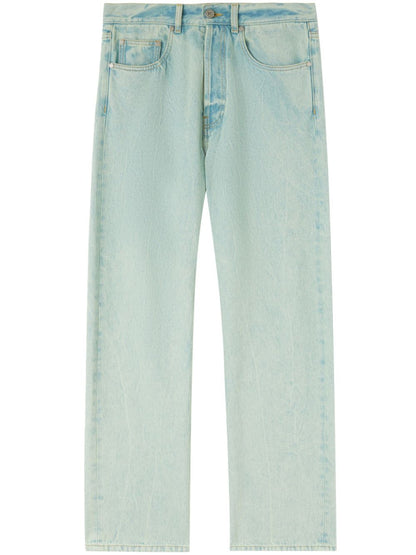 Overdyed wide-leg jeans