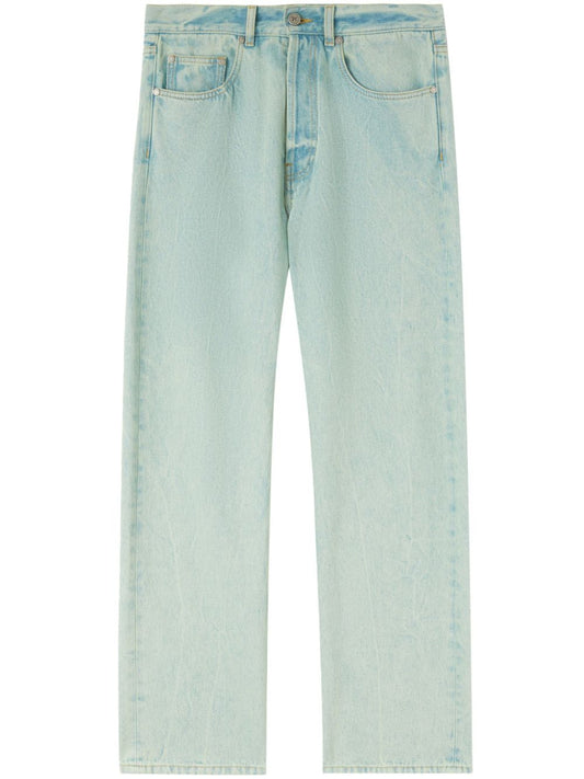 Overdyed wide-leg jeans