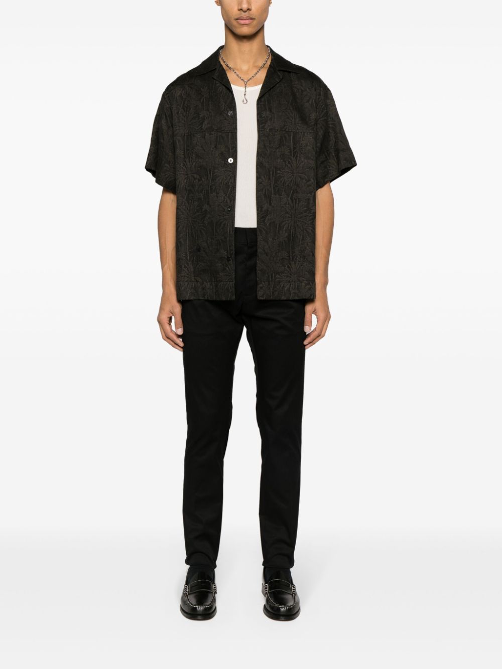 cotton tapered trousers