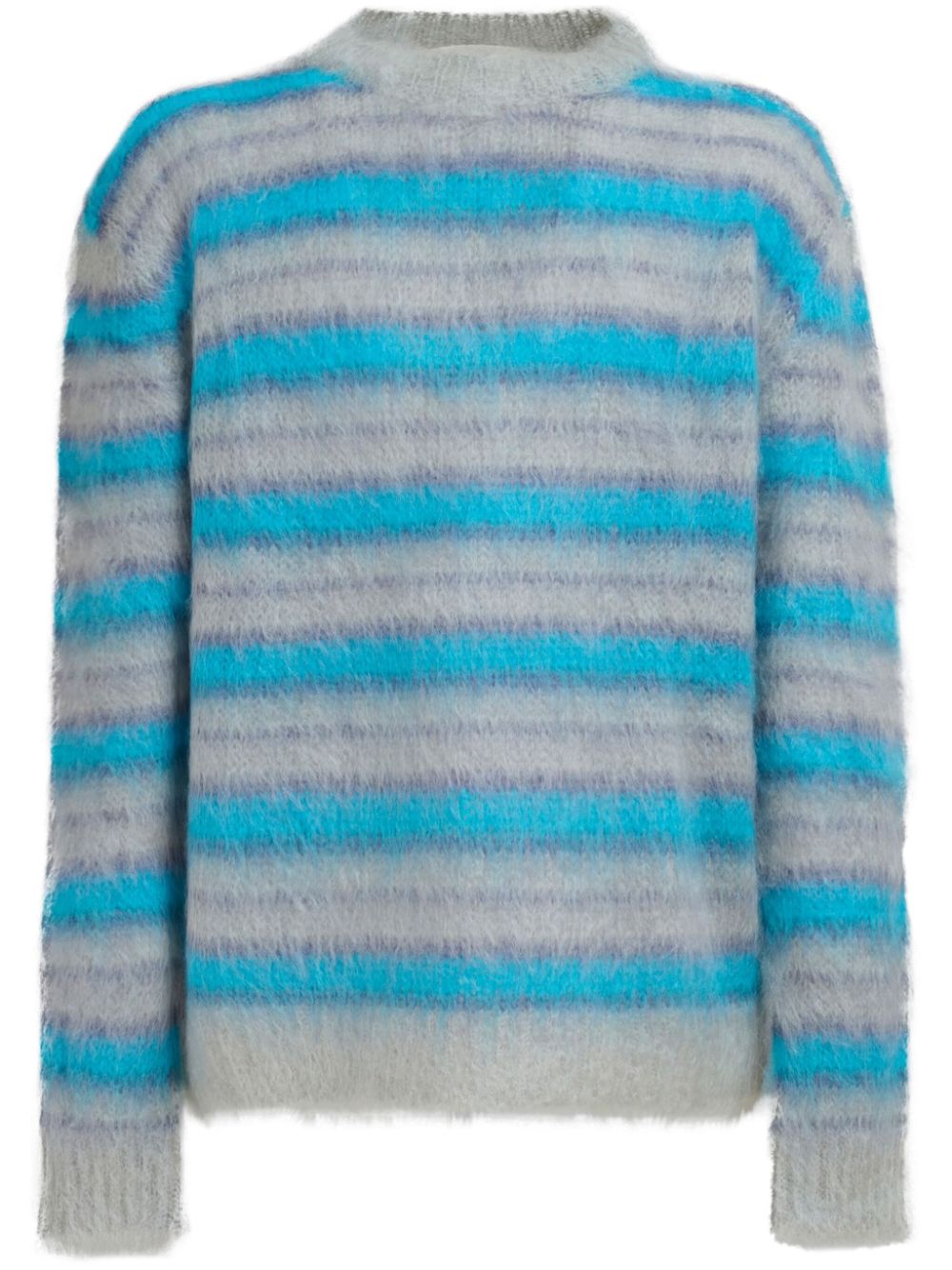 striped mohair-blend jumper