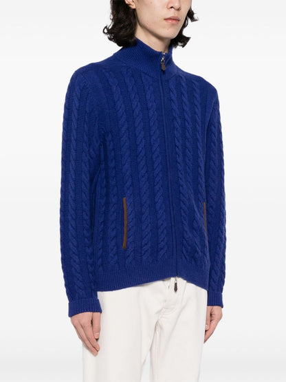 Blue cardigan