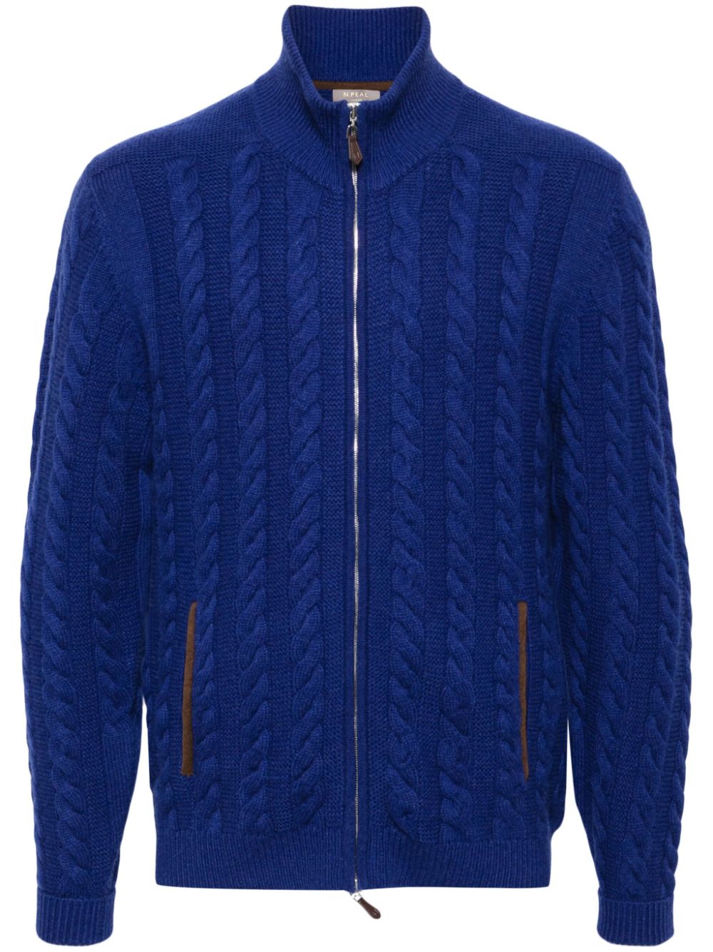 blue cardigan