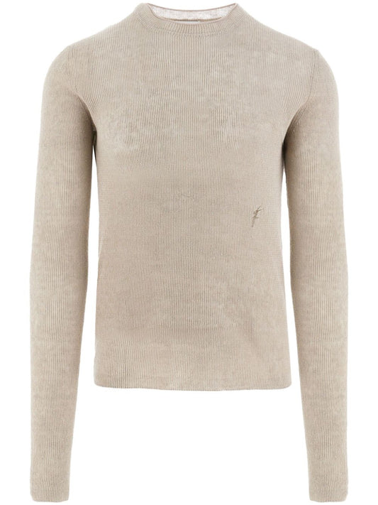 Ribbed-knit jumper