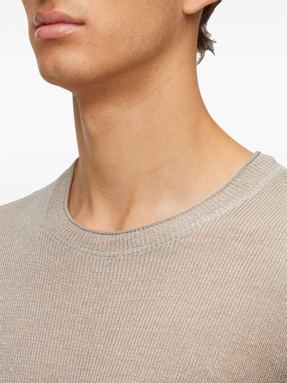 Ribbed-knit jumper