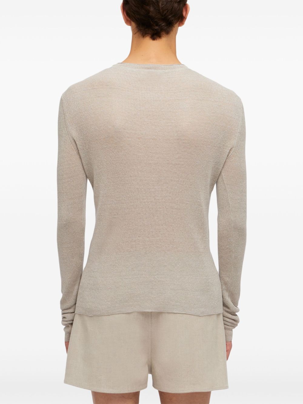 ribbed-knit jumper