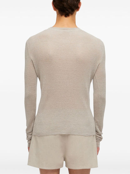 Ribbed-knit jumper