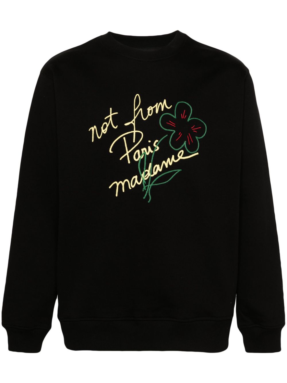 slogan-print cotton sweatshirt