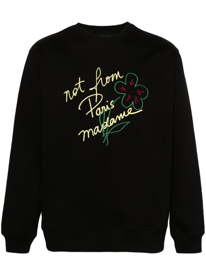 Slogan-print cotton sweatshirt