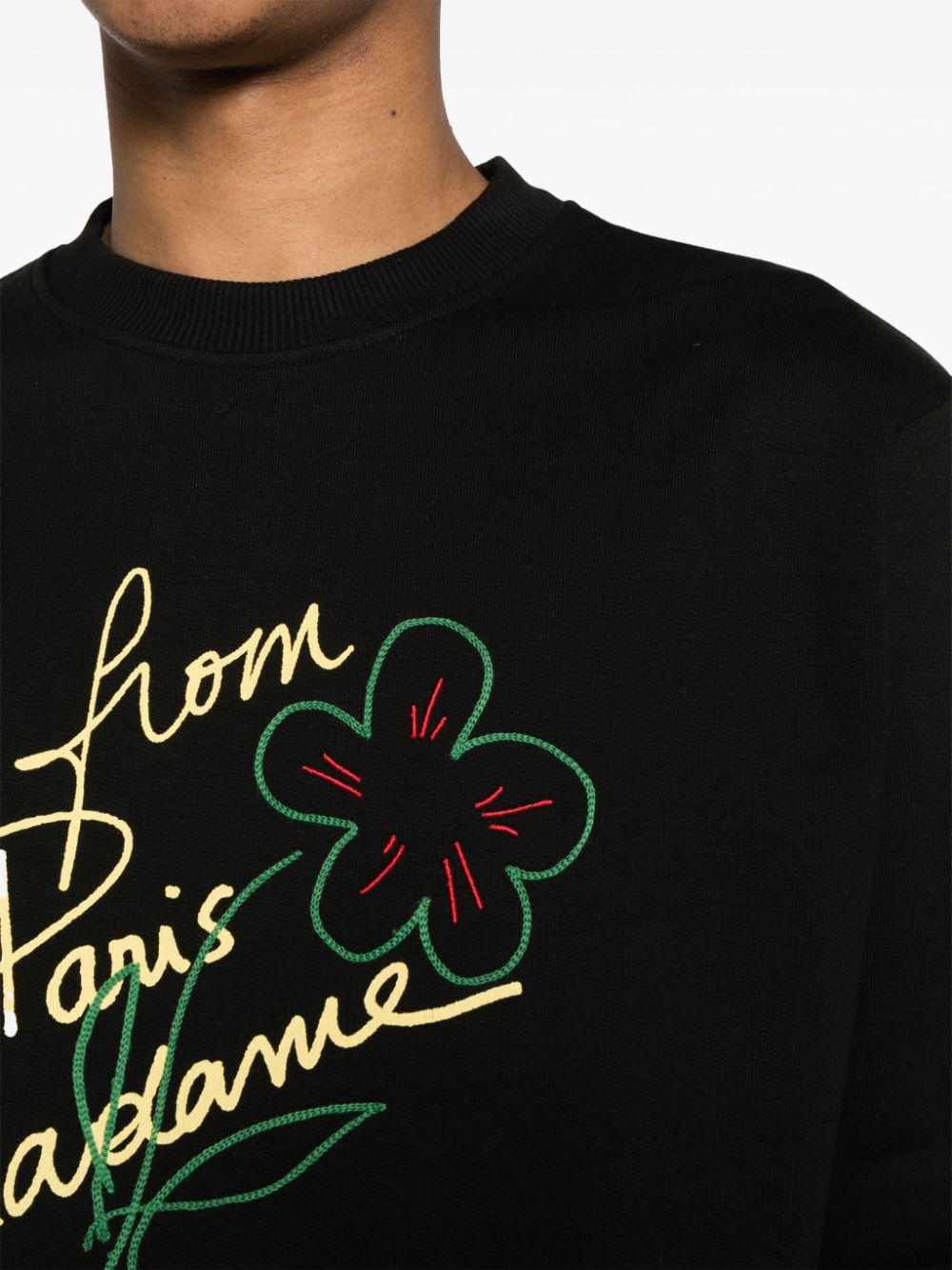 slogan-print cotton sweatshirt