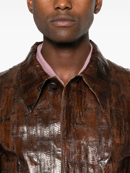 Snakeskin-effect jacket