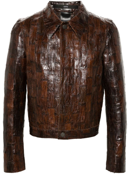 Snakeskin-effect jacket