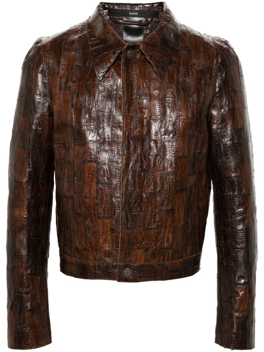 Snakeskin-effect jacket