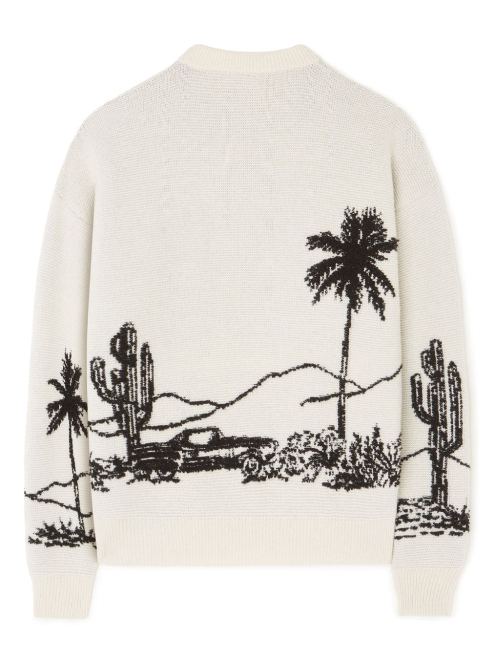 desert print-knitted jumper
