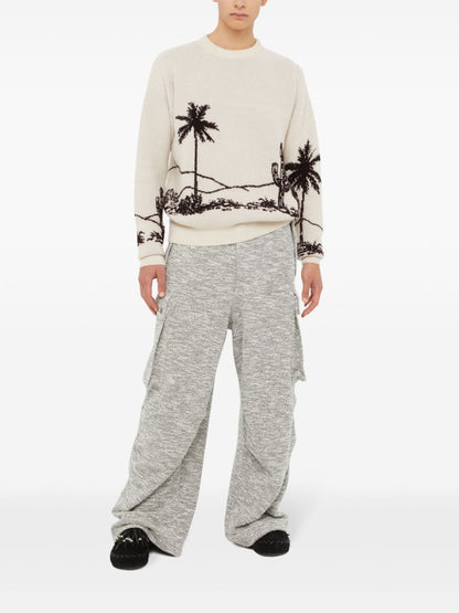 Desert print-knitted jumper