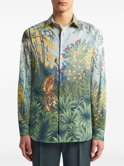 Printed cotton shirt