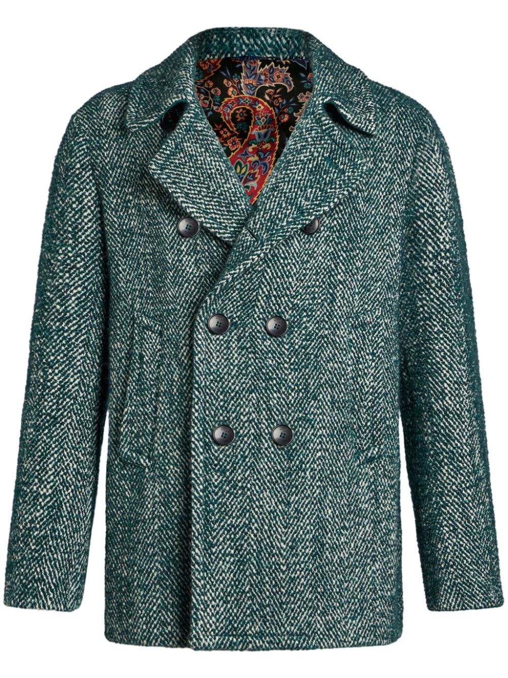 double-breasted peacoat