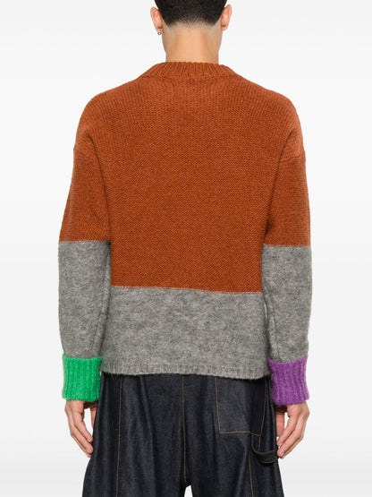 Skull intarsia-knit sweater