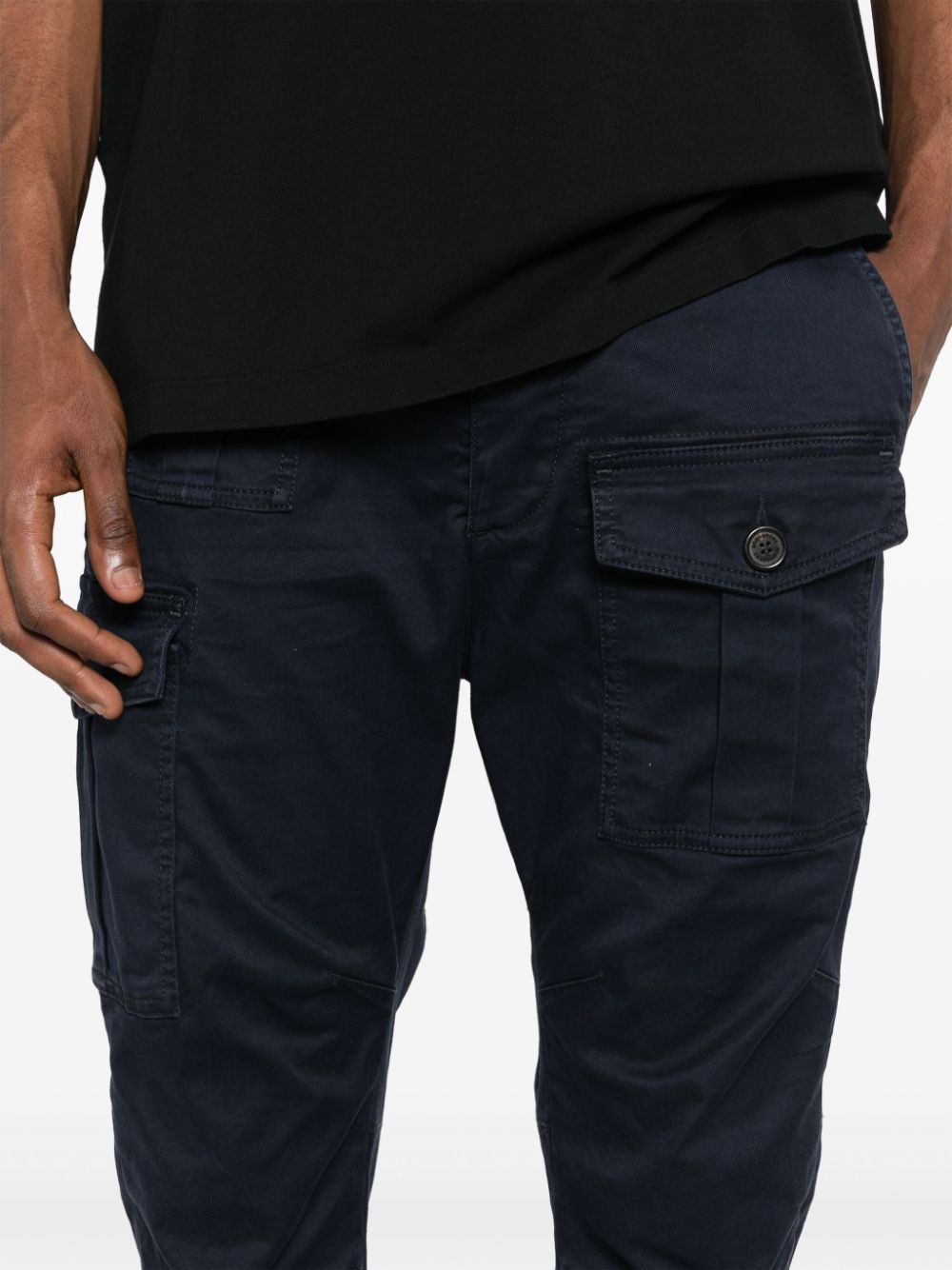 mid-rise cargo trousers