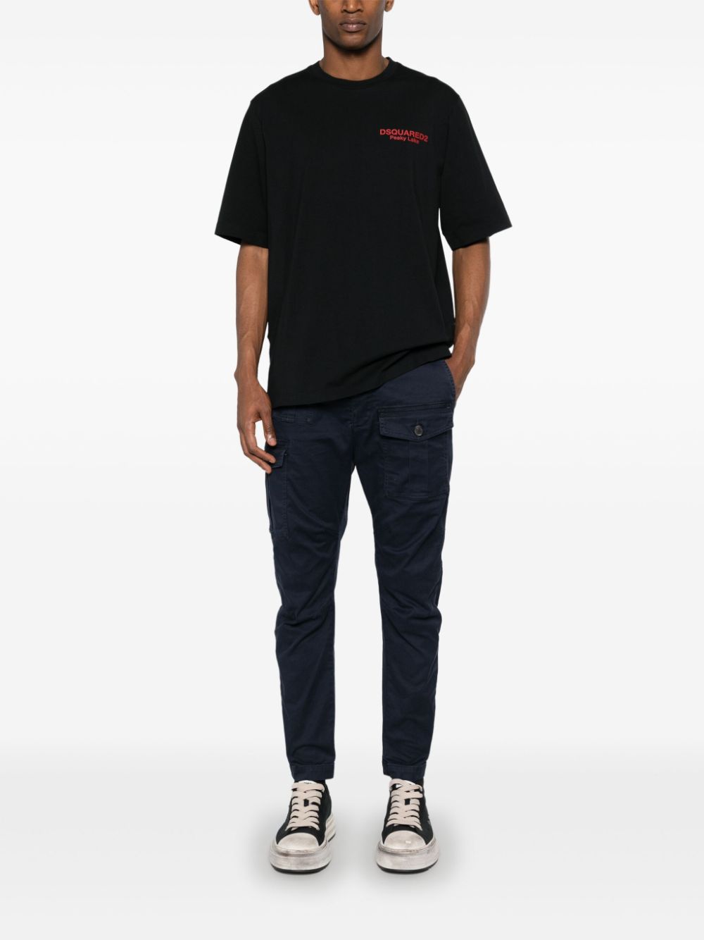 mid-rise cargo trousers