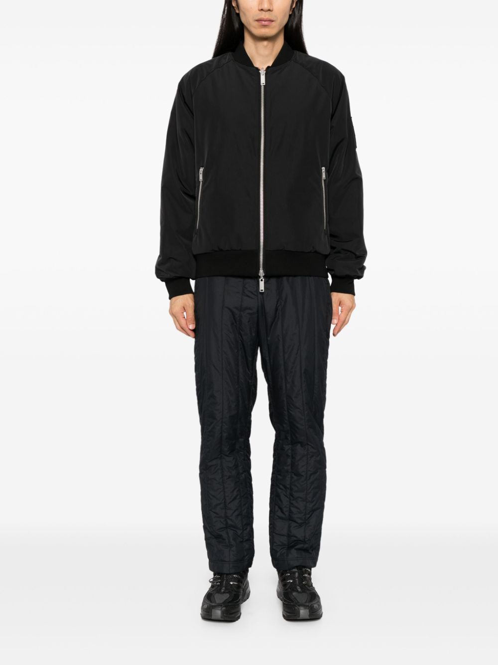 zip-up bomber jacket