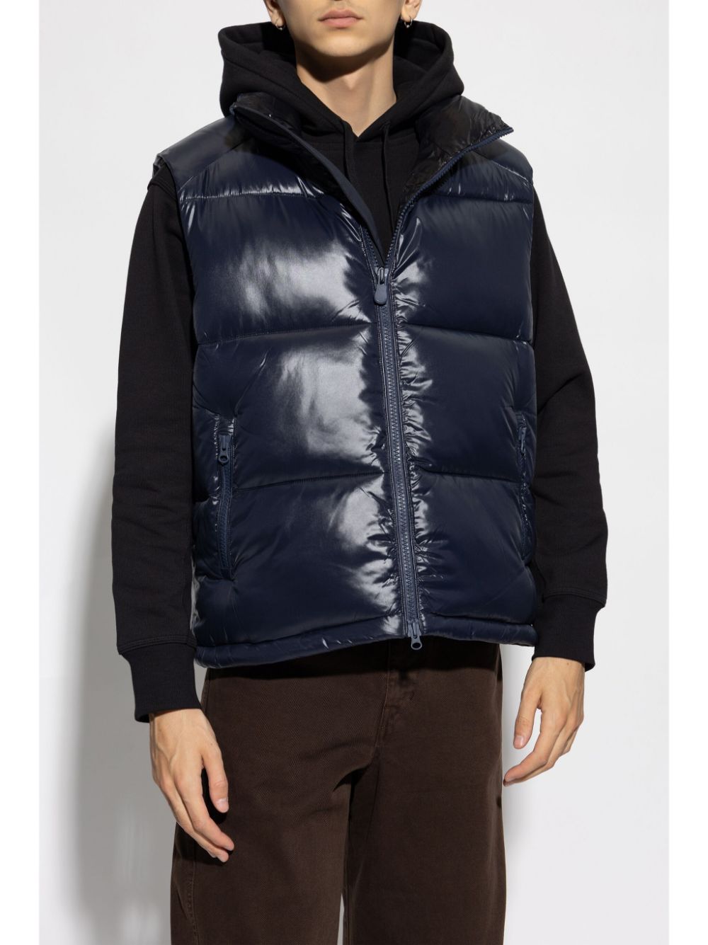 white duck down puffer vest