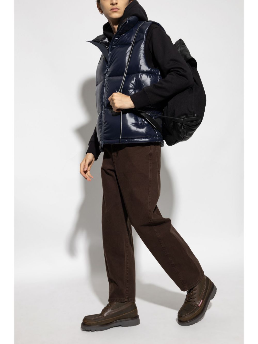 white duck down puffer vest