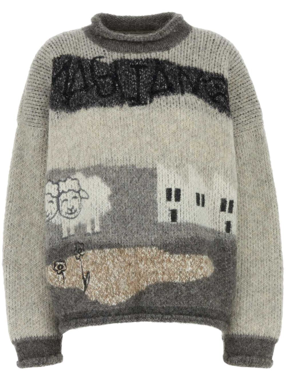 intarsia-knit logo sweater