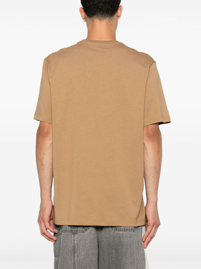 Logo-embroidered printed T-shirt