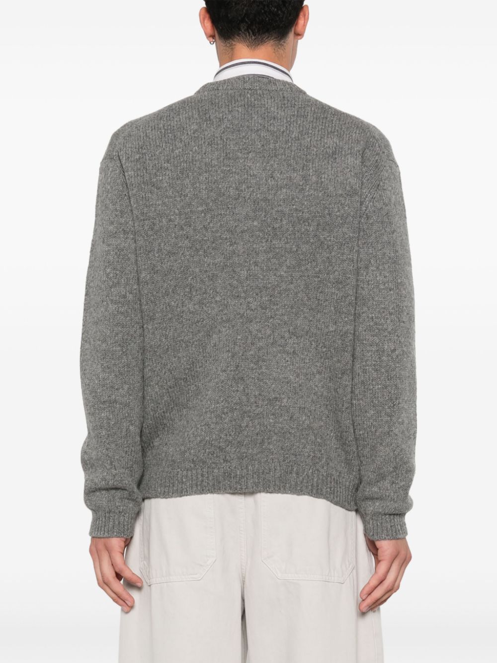 fox-intarsia sweater