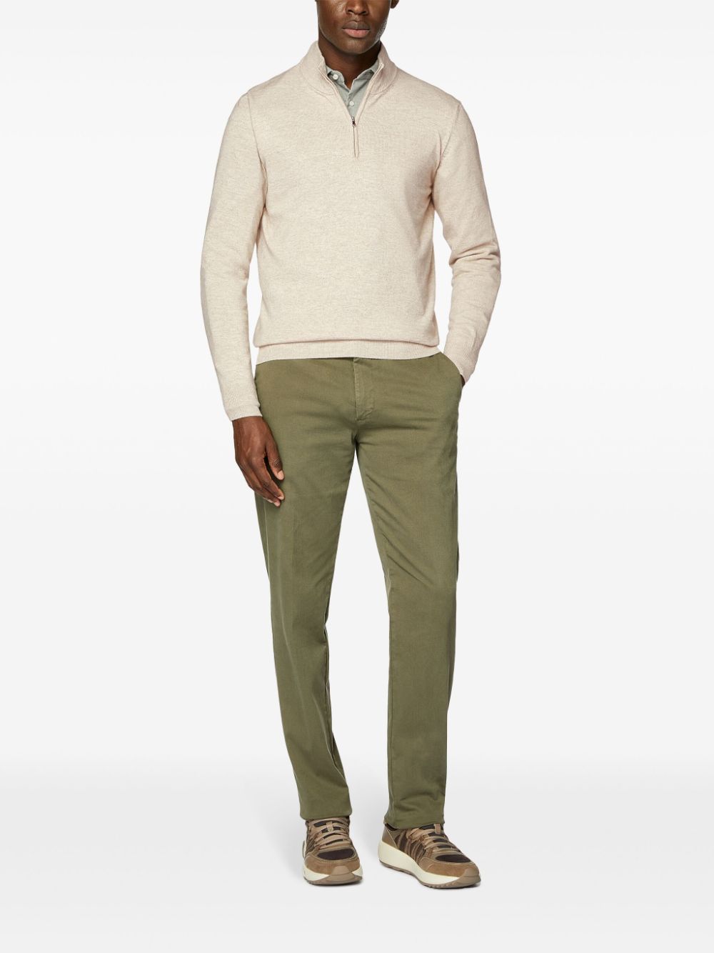 half-zip cashmere sweater