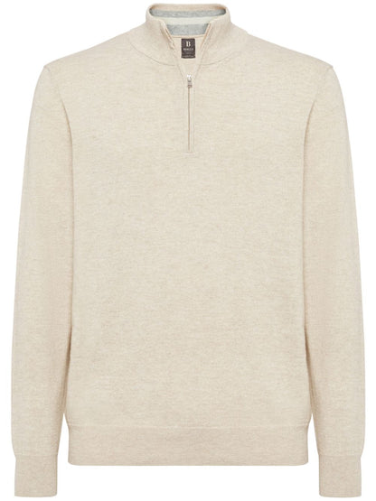 Half-zip cashmere sweater