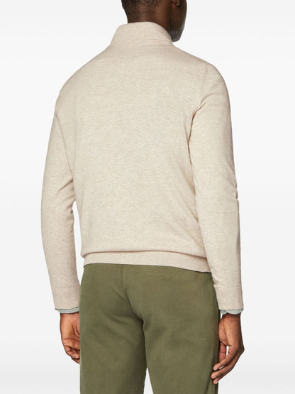 Half-zip cashmere sweater
