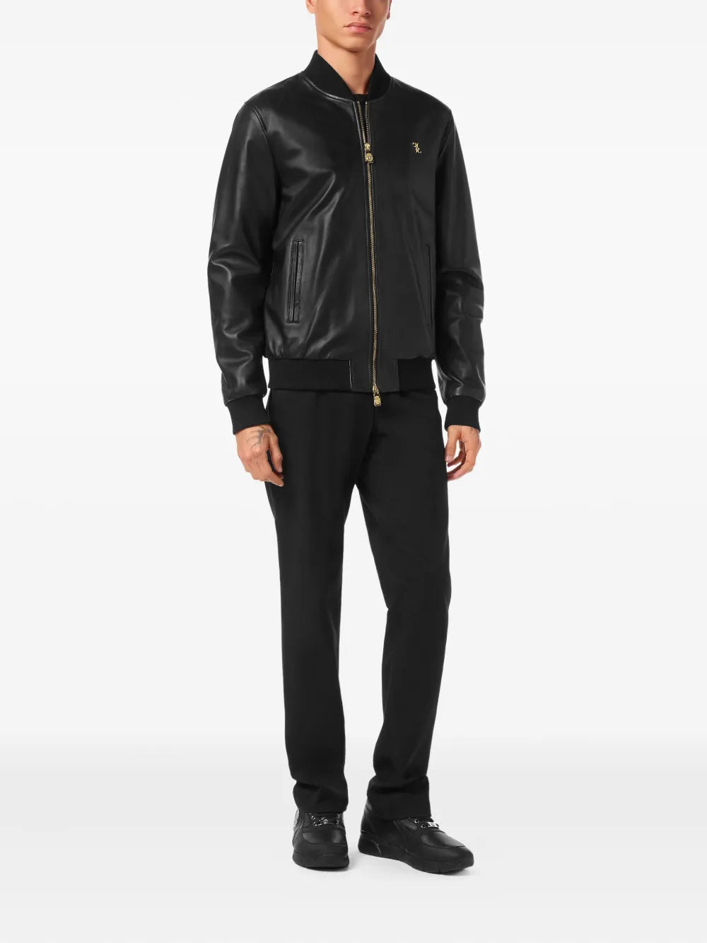 leather bomber jacket