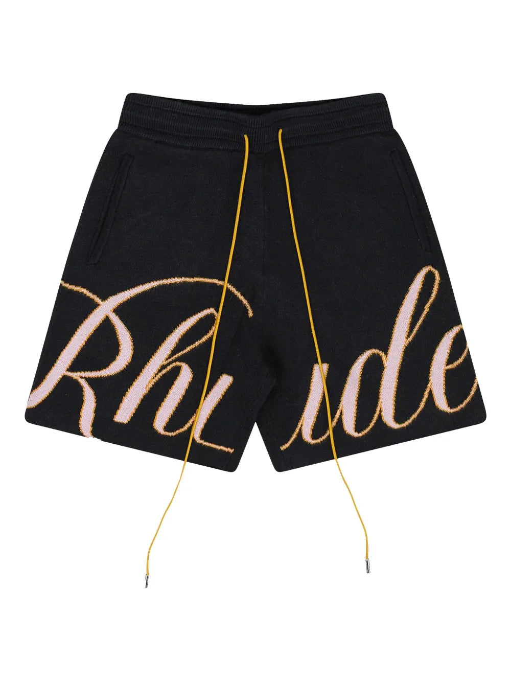 knit script swim shorts